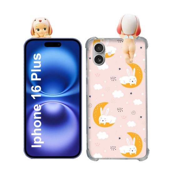 Coque Renforcée Pour Iphone 16 Plus Angel Hippers Lapin Bélier