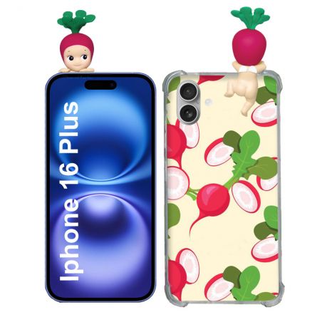 Coque Renforcée Pour Iphone 16 Plus Angel Hippers Radis