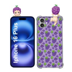 Coque Renforcée Pour Iphone 16 Plus Angel Hippers Raisin