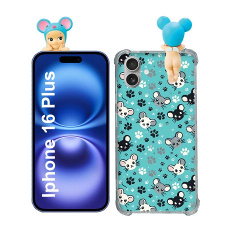 Coque Renforcée Pour Iphone 16 Plus Angel Hippers Souris