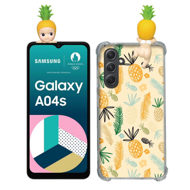Coque Renforcée Pour Samsung Galaxy A04S / A13 Angel Hippers Ananas