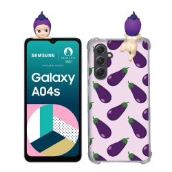 Coque Renforcée Pour Samsung Galaxy A04S / A13 Angel Hippers Aubergine