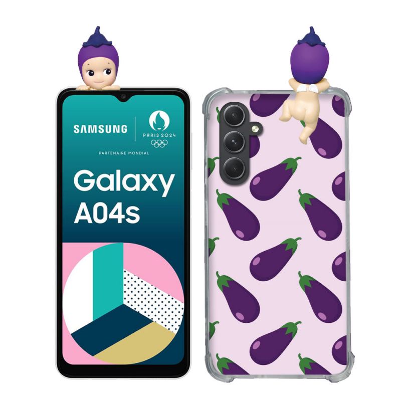 Coque Renforcée Pour Samsung Galaxy A04S / A13 Angel Hippers Aubergine