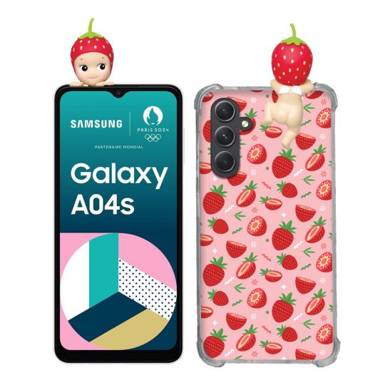 Coque Renforcée Pour Samsung Galaxy A04S / A13 Angel Hippers Fraise