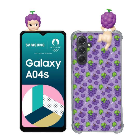 Coque Renforcée Pour Samsung Galaxy A04S / A13 Angel Hippers Raisin