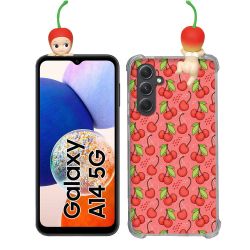 Coque Renforcée Pour Samsung Galaxy A14 4G / 5G Angel Hippers Cerise