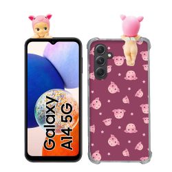 Coque Renforcée Pour Samsung Galaxy A14 4G / 5G Angel Hippers Cochon