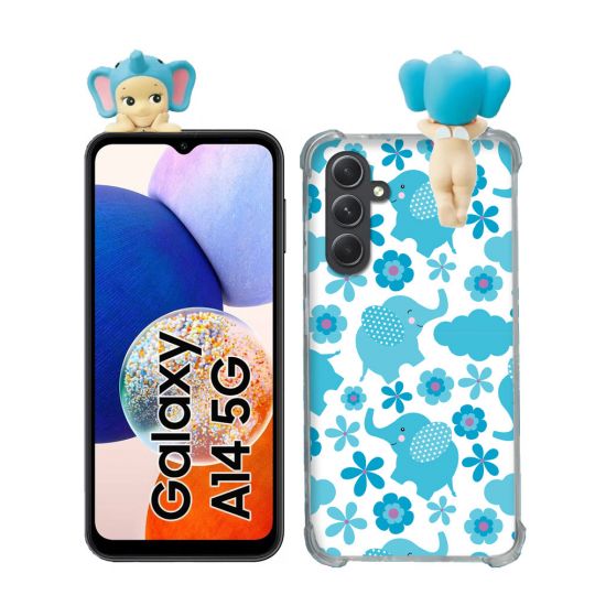 Coque Renforcée Pour Samsung Galaxy A14 4G / 5G Angel Hippers Elephant