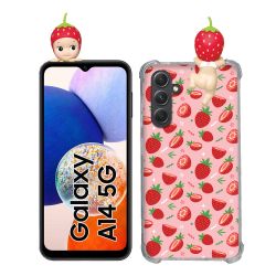 Coque Renforcée Pour Samsung Galaxy A14 4G / 5G Angel Hippers Fraise