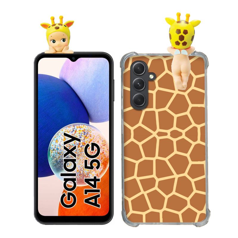Coque Renforcée Pour Samsung Galaxy A14 4G / 5G Angel Hippers Girafe