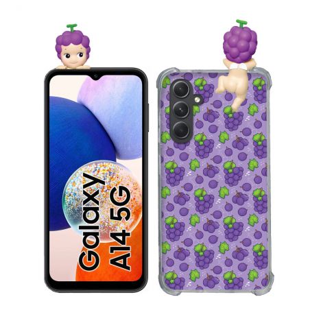 Coque Renforcée Pour Samsung Galaxy A14 4G / 5G Angel Hippers Raisin