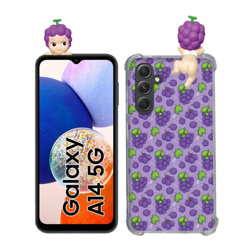 Coque Renforcée Pour Samsung Galaxy A14 4G / 5G Angel Hippers Raisin