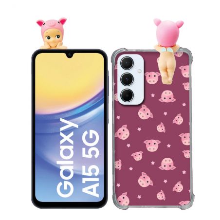 Coque Renforcée Pour Samsung Galaxy A15 4G / 5G Angel Hippers Cochon