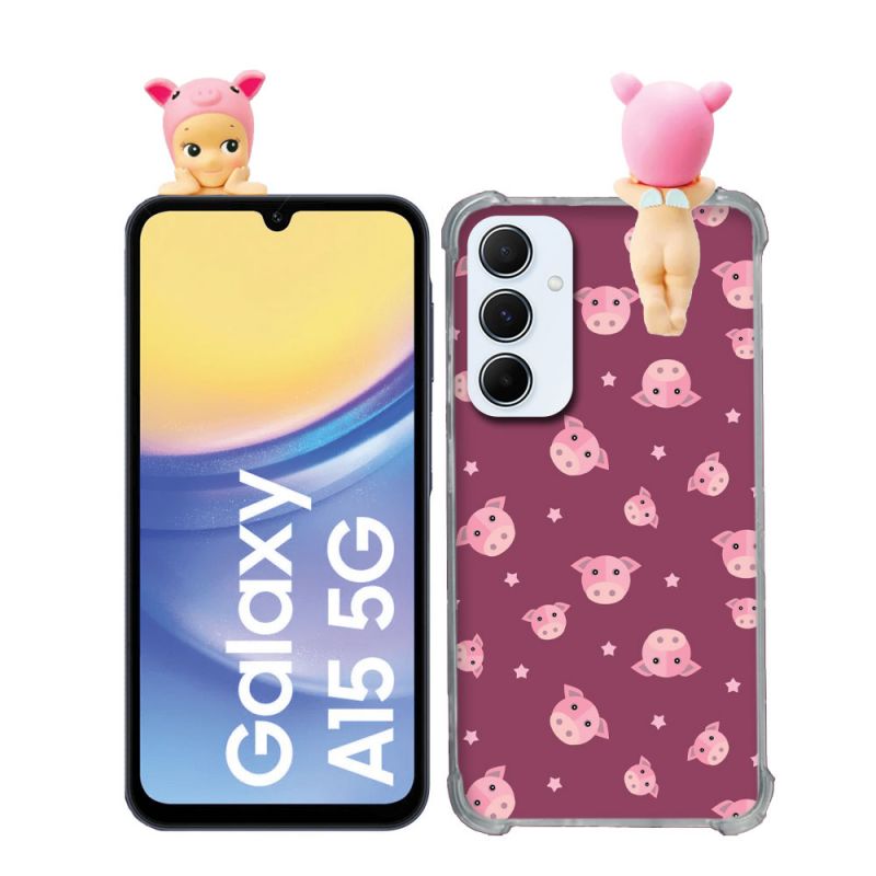 Coque Renforcée Pour Samsung Galaxy A15 4G / 5G Angel Hippers Cochon