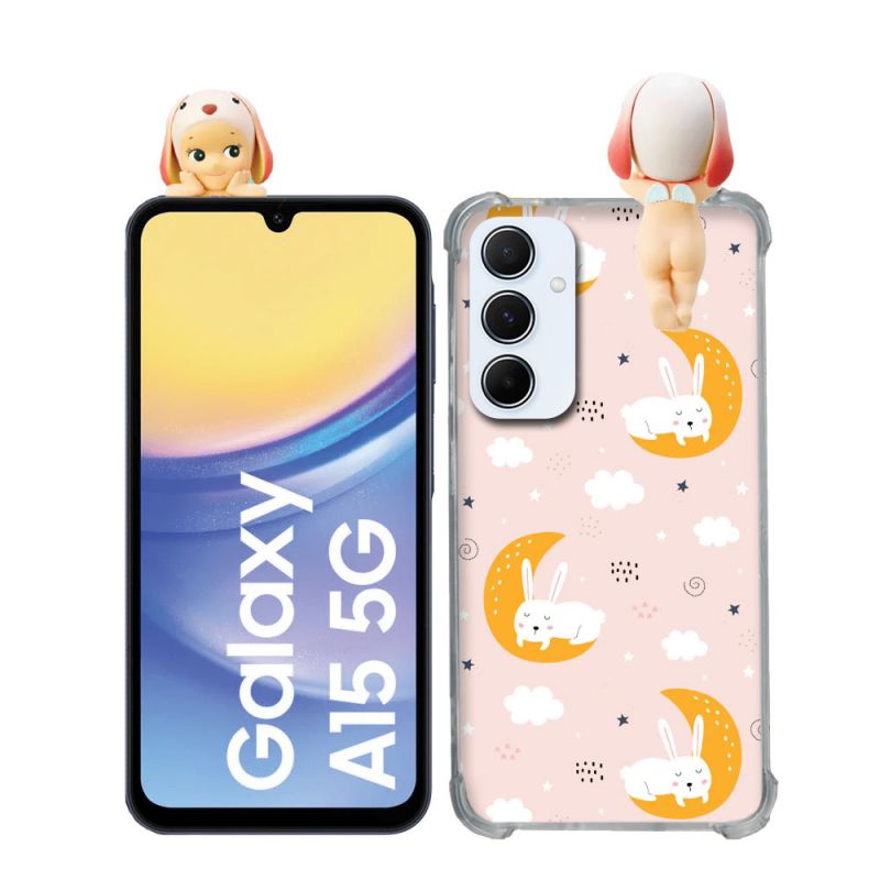 Coque Renforcée Pour Samsung Galaxy A15 4G / 5G Angel Hippers Lapin Bélier