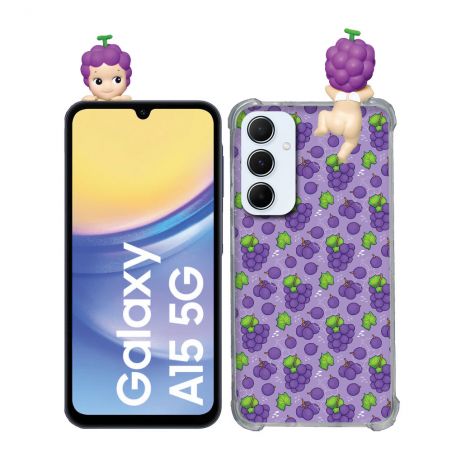 Coque Renforcée Pour Samsung Galaxy A15 4G / 5G Angel Hippers Raisin