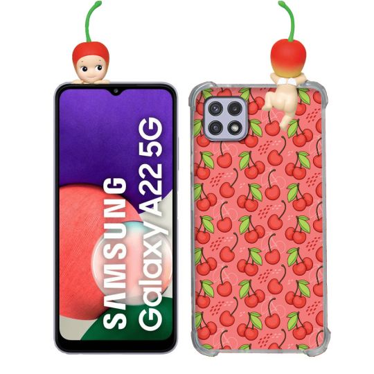 Coque Renforcée Pour Samsung Galaxy A22 5G Angel Hippers Cerise