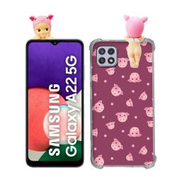 Coque Renforcée Pour Samsung Galaxy A22 5G Angel Hippers Cochon
