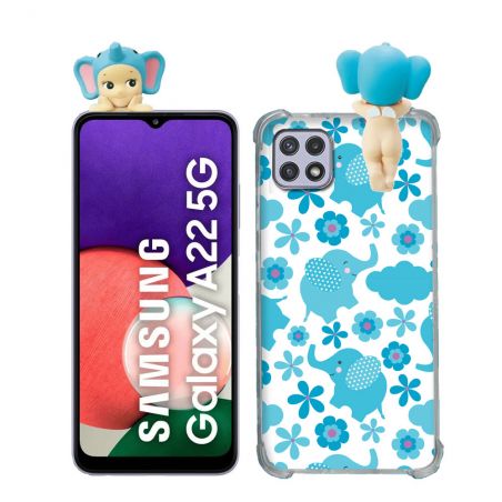 Coque Renforcée Pour Samsung Galaxy A22 5G Angel Hippers Elephant