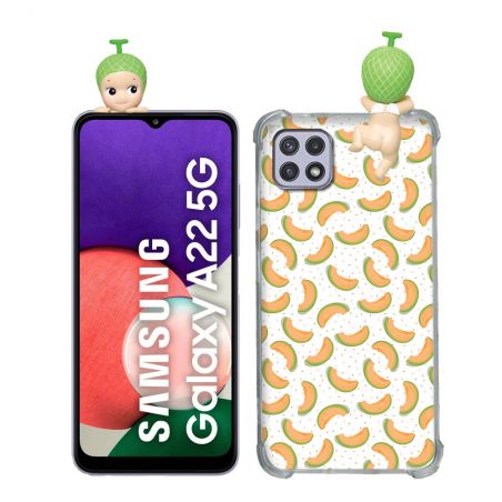 Coque Renforcée Pour Samsung Galaxy A22 5G Angel Hippers Melon