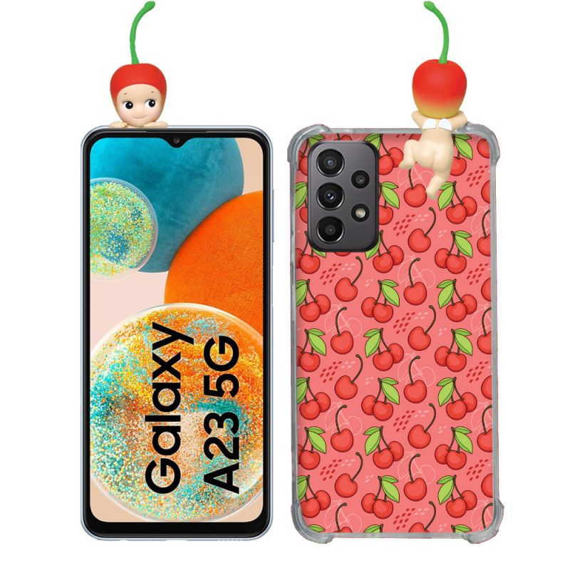 Coque Renforcée Pour Samsung Galaxy A23 5G Angel Hippers Cerise