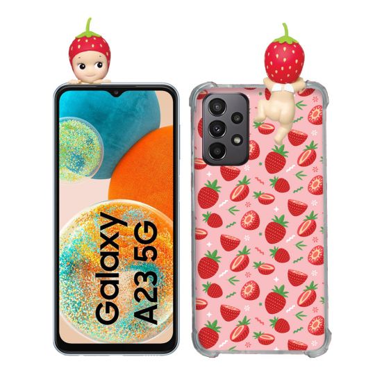Coque Renforcée Pour Samsung Galaxy A23 5G Angel Hippers Fraise