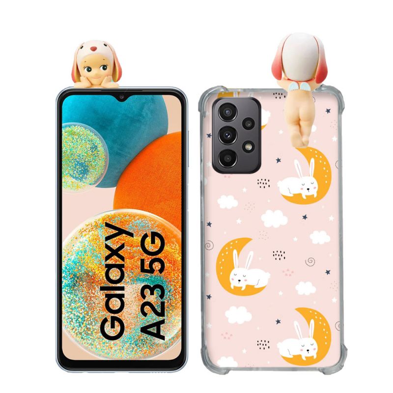 Coque Renforcée Pour Samsung Galaxy A23 5G Angel Hippers Lapin Bélier