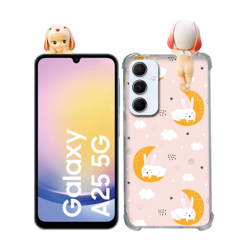 Coque Renforcée Pour Samsung Galaxy A25 5G Angel Hippers Lapin Bélier