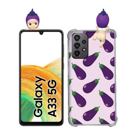 Coque Renforcée Pour Samsung Galaxy A33 5G Angel Hippers Aubergine