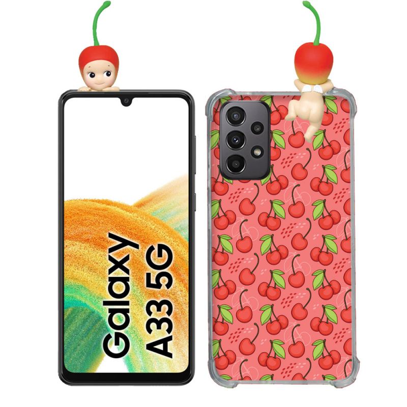 Coque Renforcée Pour Samsung Galaxy A33 5G Angel Hippers Cerise