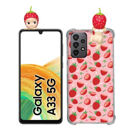 Coque Renforcée Pour Samsung Galaxy A33 5G Angel Hippers Fraise