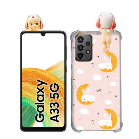Coque Renforcée Pour Samsung Galaxy A33 5G Angel Hippers Lapin Bélier