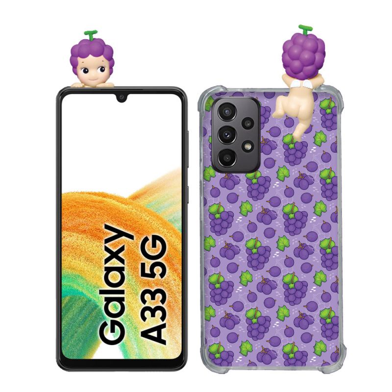 Coque Renforcée Pour Samsung Galaxy A33 5G Angel Hippers Raisin