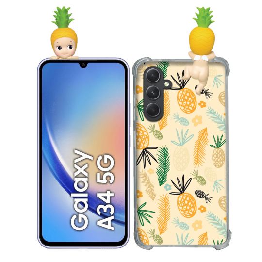 Coque Renforcée Pour Samsung Galaxy A34 5G Angel Hippers Ananas