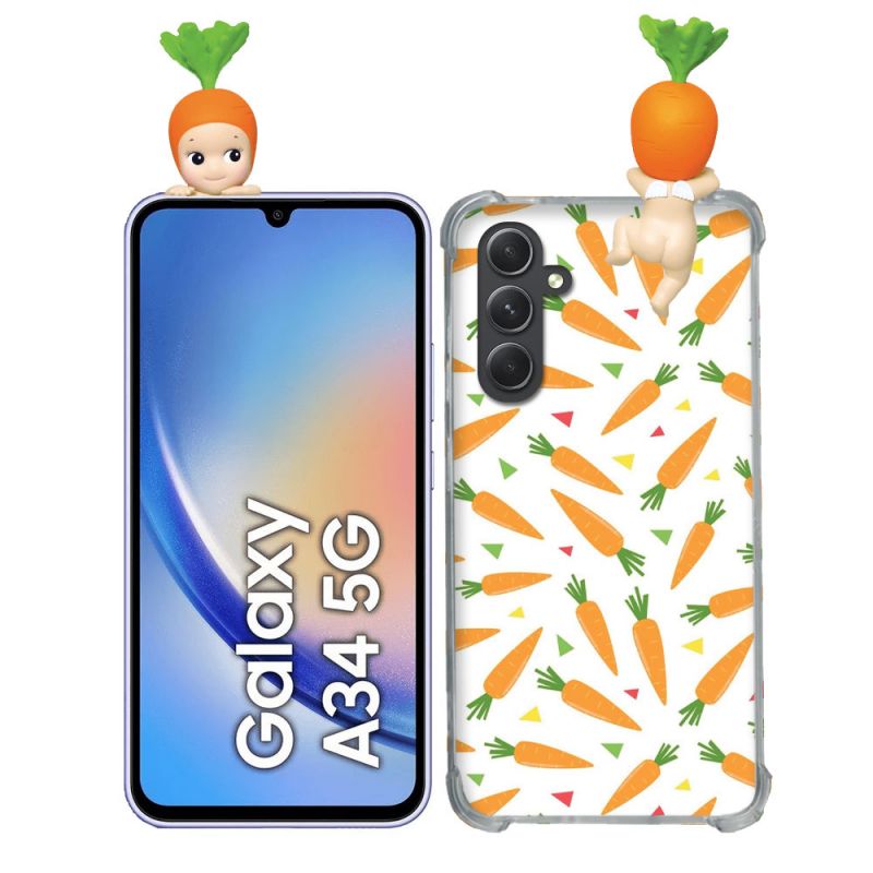 Coque Renforcée Pour Samsung Galaxy A34 5G Angel Hippers Carotte