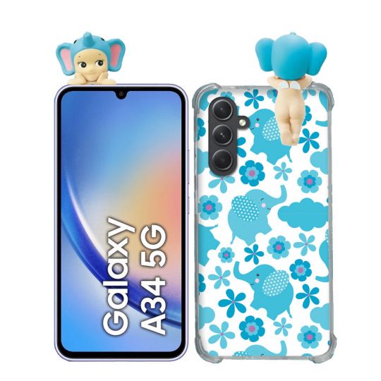 Coque Renforcée Pour Samsung Galaxy A34 5G Angel Hippers Elephant