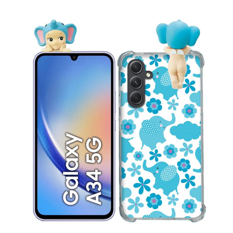 Coque Renforcée Pour Samsung Galaxy A34 5G Angel Hippers Elephant