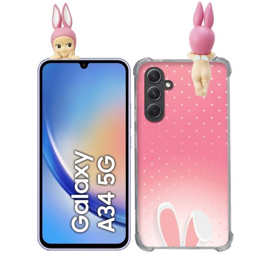 Coque Renforcée Pour Samsung Galaxy A34 5G Angel Hippers Lapin