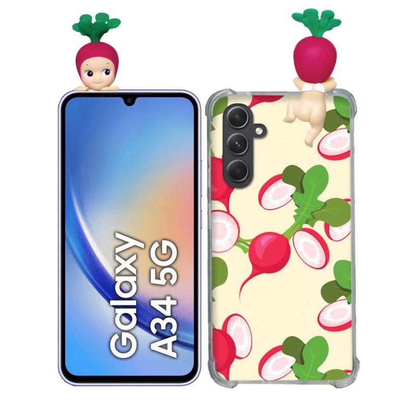 Coque Renforcée Pour Samsung Galaxy A34 5G Angel Hippers Radis