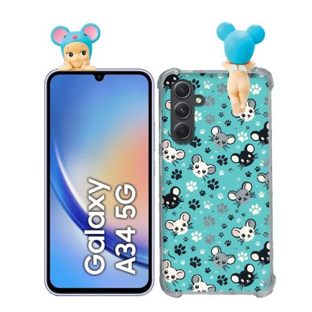 Coque Renforcée Pour Samsung Galaxy A34 5G Angel Hippers Souris