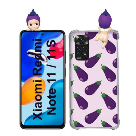 Coque Renforcée Pour Xiaomi Redmi Note 11 / 11S Angel Hippers Aubergine