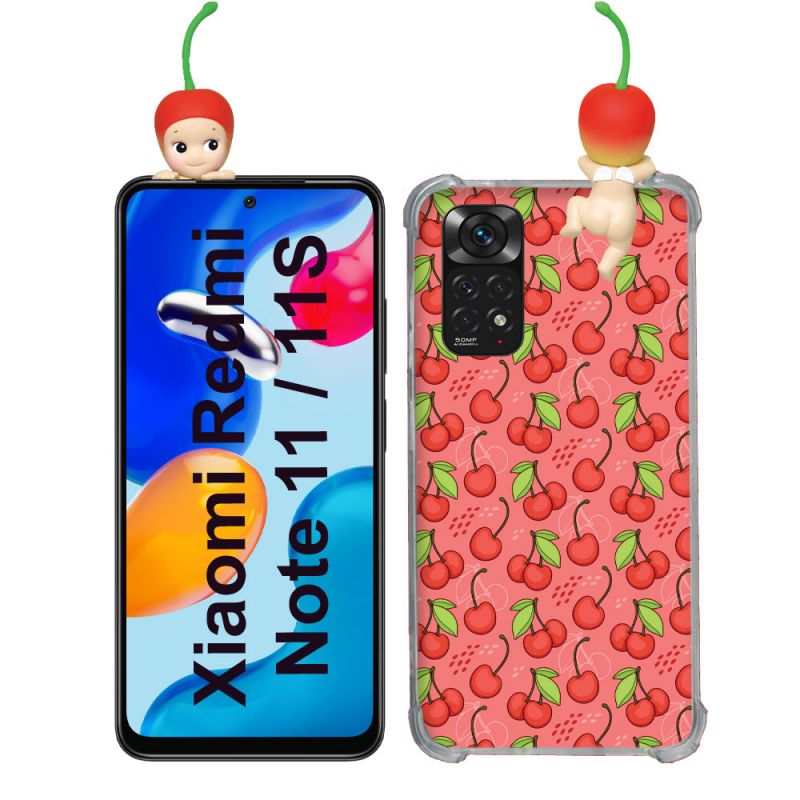 Coque Renforcée Pour Xiaomi Redmi Note 11 / 11S Angel Hippers Cerise