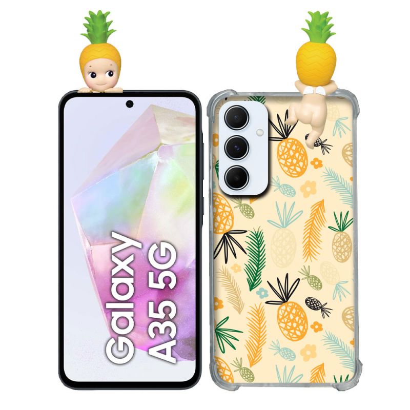 Coque Renforcée Pour Samsung Galaxy A35 5G Angel Hippers Ananas