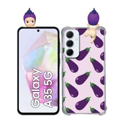 Coque Renforcée Pour Samsung Galaxy A35 5G Angel Hippers Aubergine