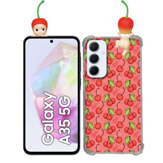 Coque Renforcée Pour Samsung Galaxy A35 5G Angel Hippers Cerise