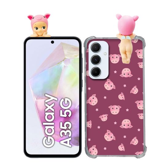 Coque Renforcée Pour Samsung Galaxy A35 5G Angel Hippers Cochon