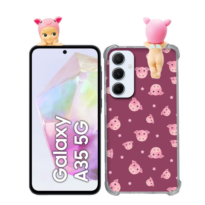 Coque Renforcée Pour Samsung Galaxy A35 5G Angel Hippers Cochon