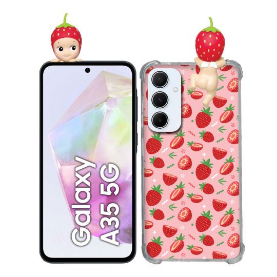 Coque Renforcée Pour Samsung Galaxy A35 5G Angel Hippers Fraise