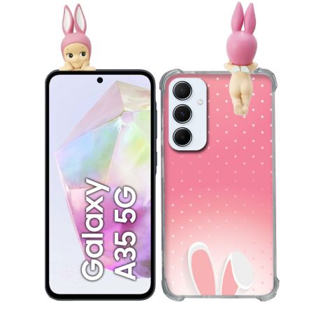 Coque Renforcée Pour Samsung Galaxy A35 5G Angel Hippers Lapin