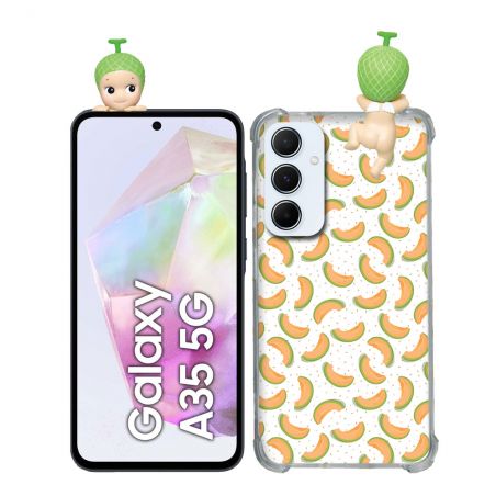 Coque Renforcée Pour Samsung Galaxy A35 5G Angel Hippers Melon